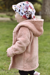 růžový welsoftový kabátek s kapucí