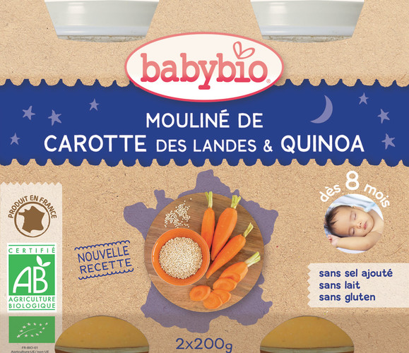mrkvové mouliné s quinoa od 8. měsíce 2x200g