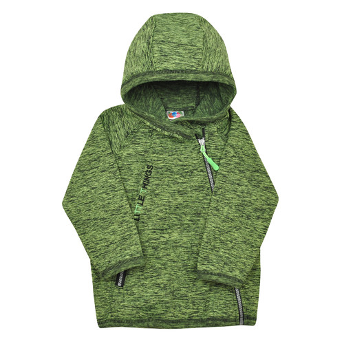 zelená sportovní bunda s kapucí