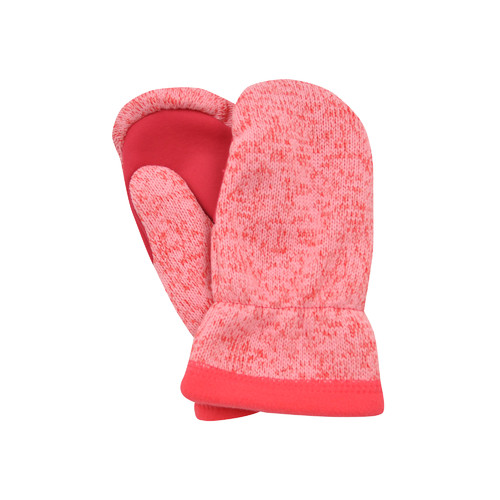 růžové svetrovinové rukavice