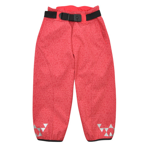 růžové softshellové kalhoty s páskem