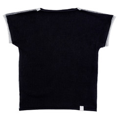 černé bavlněné tričko s krátkým rukávem