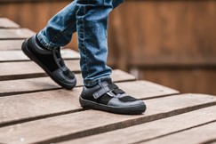 Dětské barefootové boty Be Lenka Fluid - Charcoal & Black