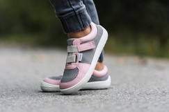 Dětské barefootové boty Be Lenka - Fluid Pink & Grey