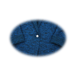 modré melírované prodloužené sako