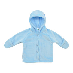 modrý hebký kojenecký kabátek