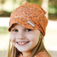 oranžový bavlněný šátek s potiskem
