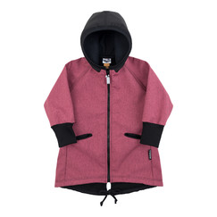 růžový softshellový kabátek delšího střihu