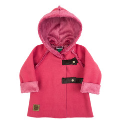 růžový zavinovací kabátek z warmkeeperu