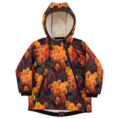 softshellová bunda se šikmým zipem "podzimní les"