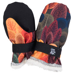 softshellové rukavice s hebkým chloupkem "podzimní les"