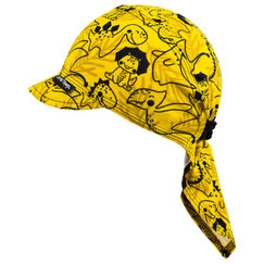 žlutý pirátský šátek s potiskem dinosaurů