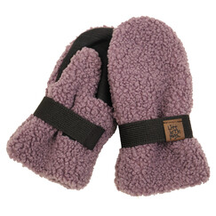 fialové teddy rukavice 