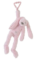 růžový plyšový králíček Richie závěsný 27 cm