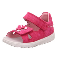 růžové kožené sandálky