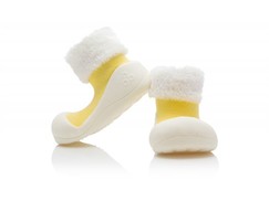 první botičky Attipas Macaron yellow (silnější ponožka)