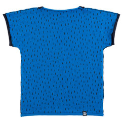 tmavě modré bavlněné triko s čárkami