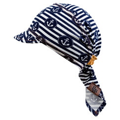 pruhovaný pirátský šátek s kotvami
