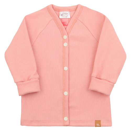 světle růžový bavlněný kabátek 