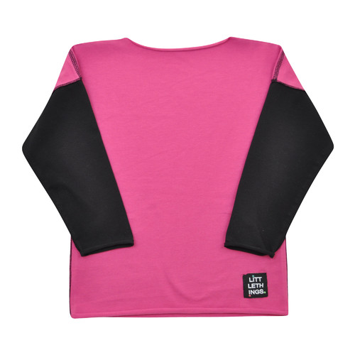 bavlněné růžovofialové tričko s dlouhým rukávem