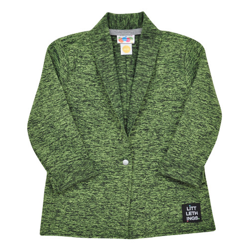 zelené melírované prodloužené sako