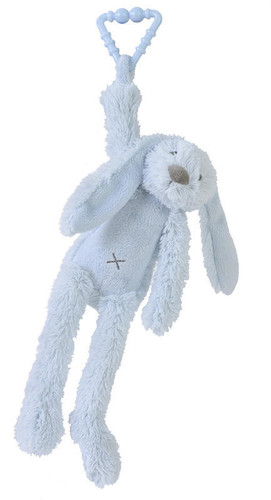 modrý plyšový králíček Richie závěsný 27 cm