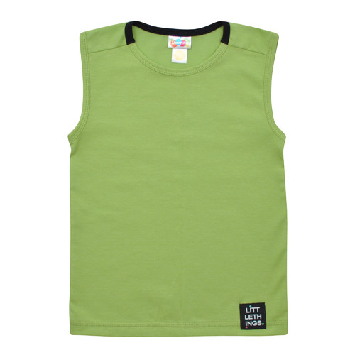 zelené bavlněné tričko bez rukávů