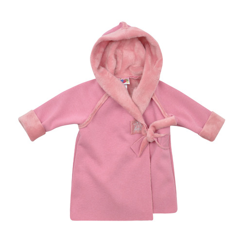 růžový zavinovací kabátek 