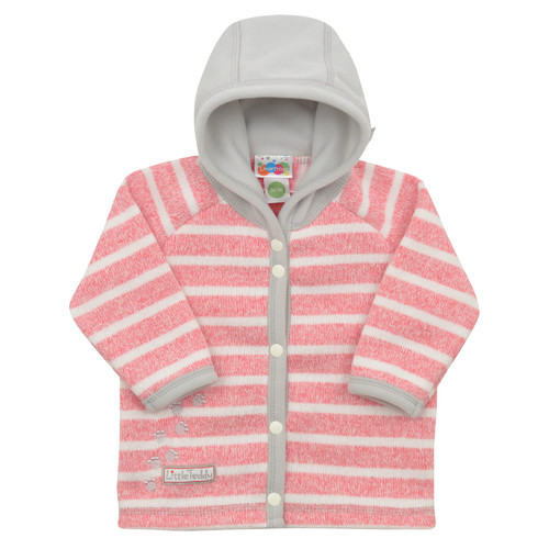 kojenecký svetrovinový kabátek v růžové