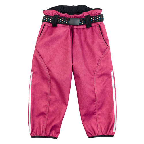 tmavě růžové softshellové kalhoty s páskem
