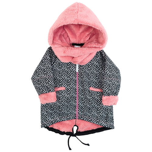 černo-růžový softshellový kabátek 