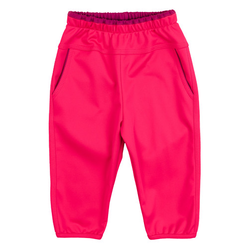 růžové softshellové kalhoty s microfleecem
