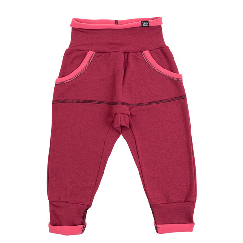 růžové rostoucí tecnostretchové kalhoty