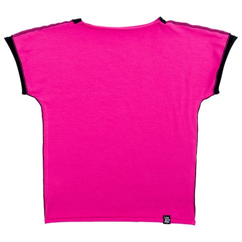 růžové bavlněné triko s krátkým rukávem