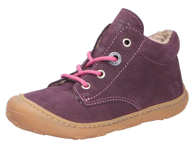 tmavě fialové kožené zimní boty Ricosta Corany