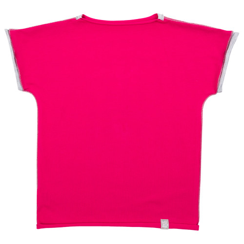 růžové bavlněné triko s krátkým rukávem