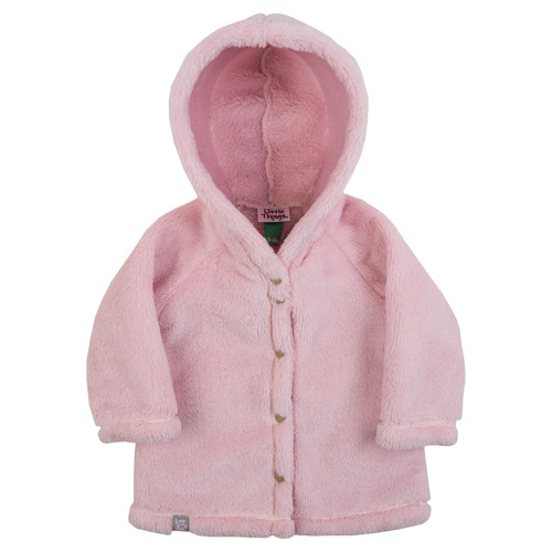 světle růžový welsoftový kabátek s kapucí